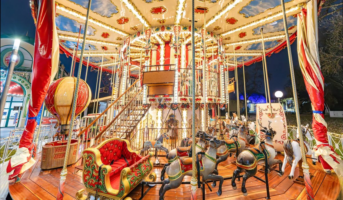Spectacular 12-metre double-decker carousel combining impressive capacity with timeless elegance